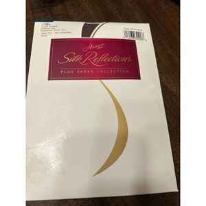 Hanes Silk Reflections Plus Sheer‎ Collection Control Top Pantyhose Pecan 3X